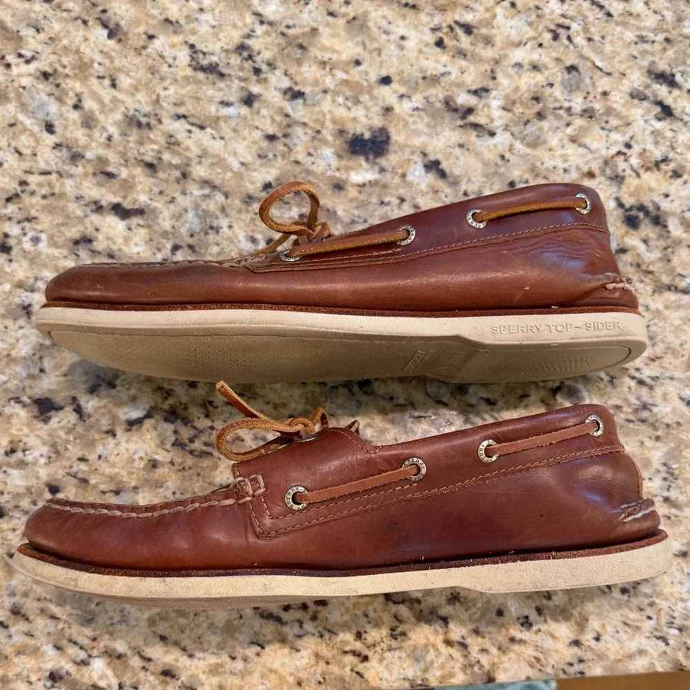 Sperry Gold Cup Authentic Original Boat Shoe Mens Size 10 Brown Leather STS22966